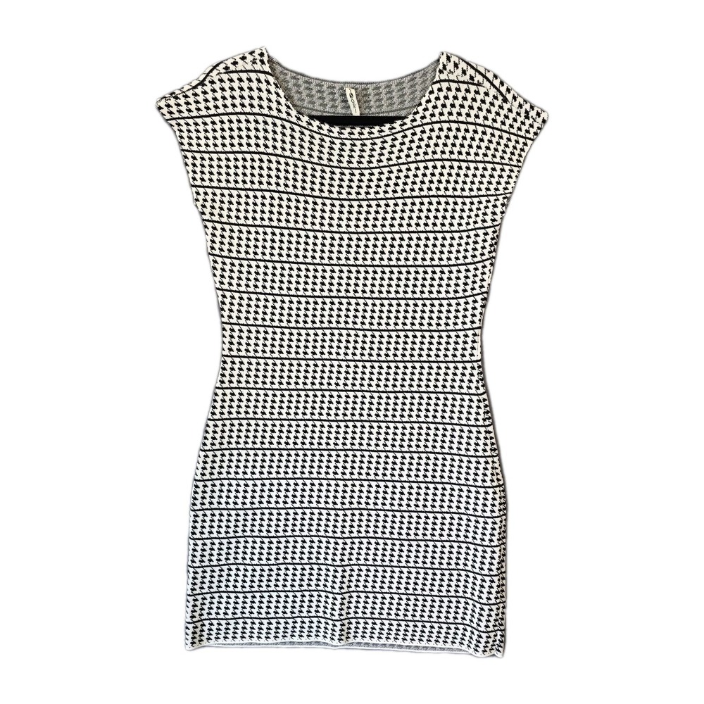 Tessori Houndstooth Bodycon Womens L/XL Sleeveless Knee‎ Length  Dress